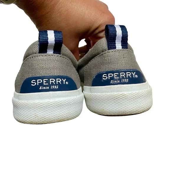 Sperry Pier Wave Gray Slip-On Sneakers Memory Foam Comfort Size 6 - Picture 7 of 14